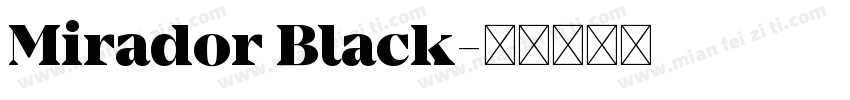 Mirador Black字体转换